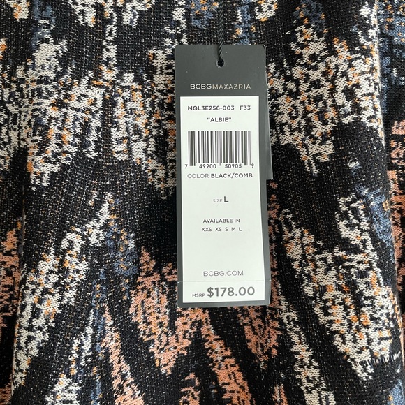 BCBGMAXAZRIA Albie Multi-color skirt size L NWT - Picture 3 of 4